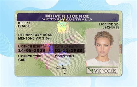 Australia Victoria Driver License Template PSD Photoshop File