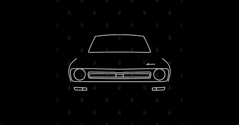 Morris Marina Classic Car Outline Graphic White Morris Sticker