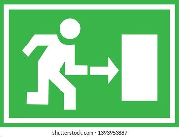 Fire Exit Sign Symbol Stock Illustration 1393953887 | Shutterstock