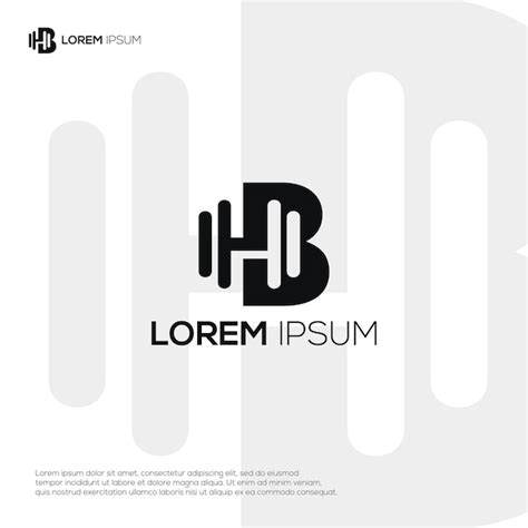 Premium Vector Bh Barble Modern Fitness Logo Design Vector