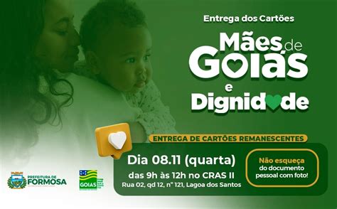 Entrega dos Cartões Mães de Goiás e Dignidade LISTA DE REMANESCENTES