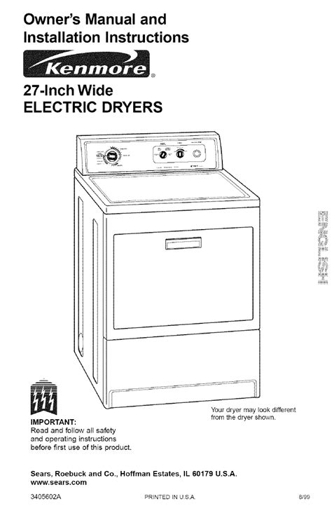 Kenmore 70 Series Electric Dryer Parts Diagram Washer Dryer