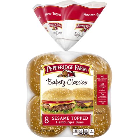 Pepperidge Farm Bakery Classics Sesame Topped Hamburger Buns 15 Oz