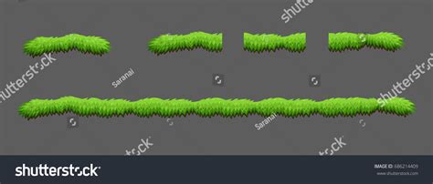 Tiles Grass Game Pack Vector Illustration Stock Vector Royalty Free 686214409