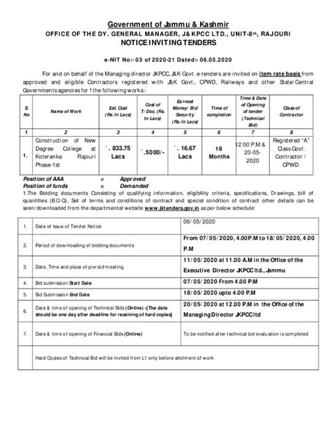 Fillable Online Government Of Jammu And Kashmir Government Of India