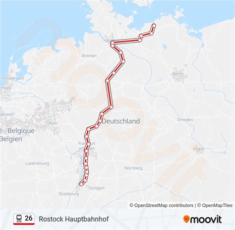 26 Route Fahrpläne Haltestellen Karten Rostock Hauptbahnhof