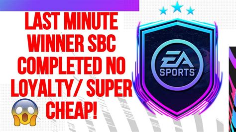 FIFA 21 LAST MINUTE WINNER SBC COMPLETED CHEAPEST SOLUTION NO LOYALTY