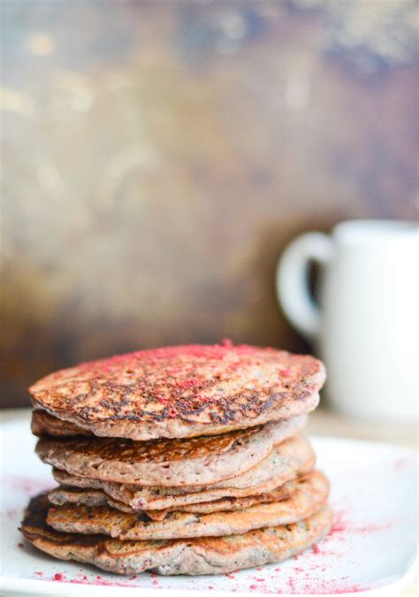 Raspberry Pancakes With Peanut Butter Maple Syrup My Modern Cookery