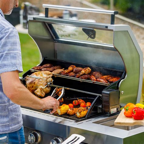 John Lewis Grillstream Burner Hybrid Gas Charcoal Bbq Silver Grey