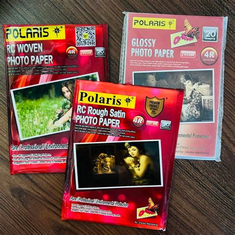 Polaris Photo Paper 4R Size RC Woven RC Rough Satin Glossy 260gsm