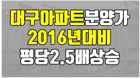 대구아파트 분양가 2016년 대비 3배 가까이 올랐어요 수성구 분양가 3배 상승대구부동산달서구아파트달성군아파트 대구부동산