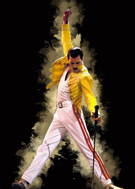 Freddie Mercury Legend Metal Poster The Exlucive Displate