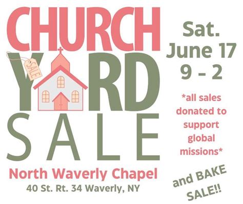 Church Yard Sale And Bake Sale North Waverly Chapel