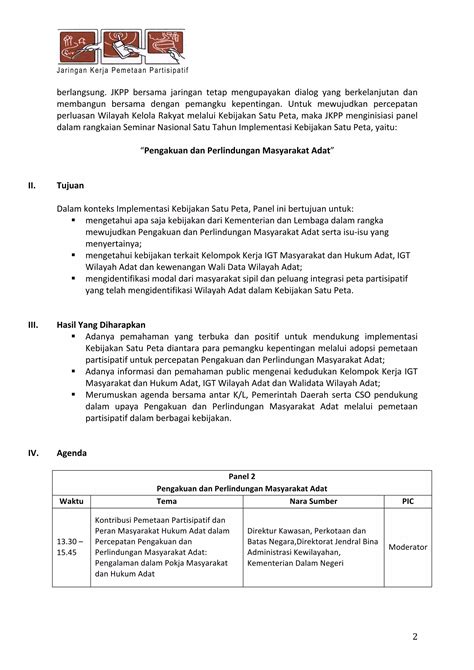 Tor Panel Pengakuan Dan Perlindungan Masyarakat Adat Pdf