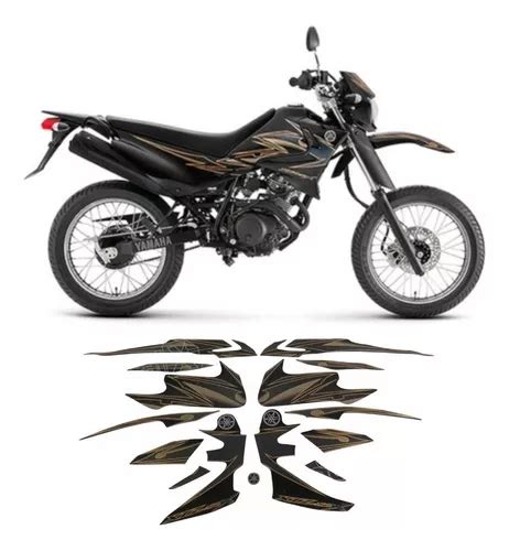 Kit Adesivos Yamaha Xtz 125x 2012 Preta 10358 Cor Xtz 125