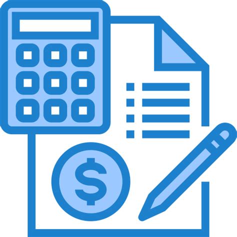 Accounting Srip Blue Icon