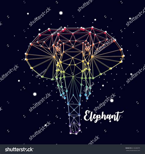 Constellation Elephant Vector Graphics Stock Vector (Royalty Free ...