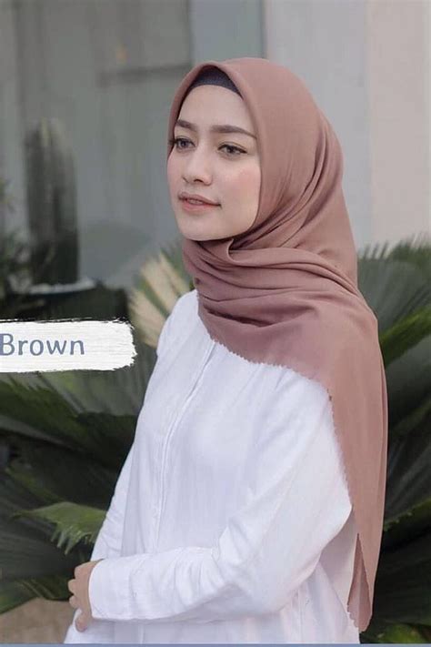 Jilbab Bella Square Warna Coklat Brown Hijab