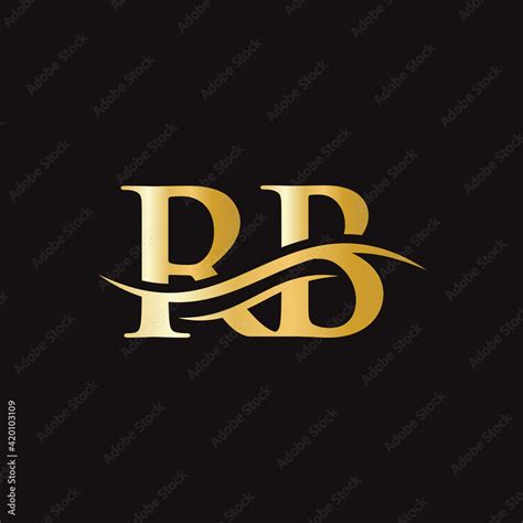 Initial RB Letter Linked Logo Vector Template Swoosh Letter RB Logo