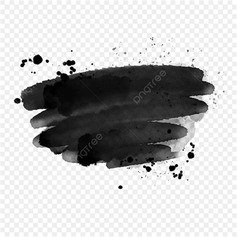 Ink Smudge PNG Transparent Black Ink Smudge Splash Abstract Art Black