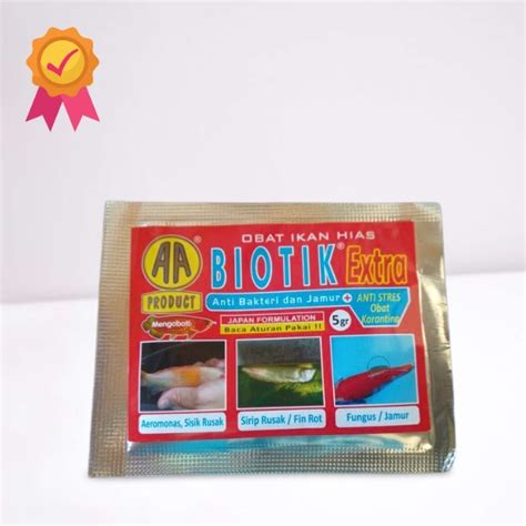 Jual BIOTIK EXTRA Obat Ikan Hias Bakteri Jamur Dan Anti Stress 5gram