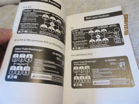 oem eaton fuller heavy duty transmission  speed driver instruction