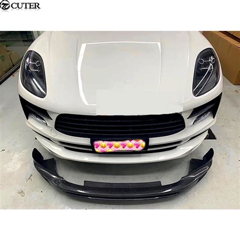 Newest Carbon Fiber FRP Front Bumper Lip Splitter For Porsche MACAN Car