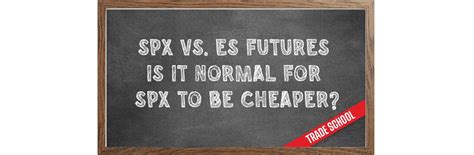 SPX vs ES Futures: Is it Normal for SPX to Be Cheaper? | tastylive