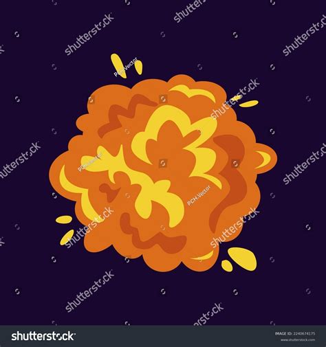 Cloud Explosion Vector Illustration Cartoon Drawing Stock Vector ...