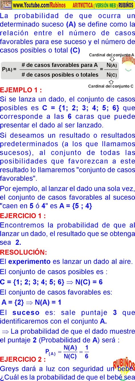 TEORÍA DE PROBABILIDAD EJERCICIOS RESUELTOS DE ARITMÉTICAS Y