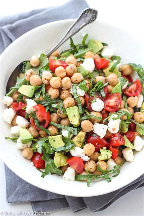 Caprese Chickpea Salad Belle Of The Kitchen
