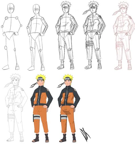 Step By Step Uzumaki Naruto By Johnny Wolf On Deviantart