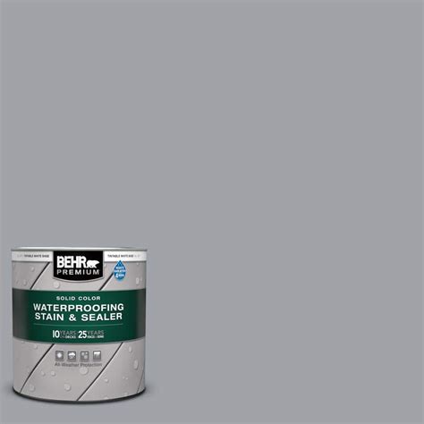 Behr Premium Qt N Power Gray Solid Color Waterproofing