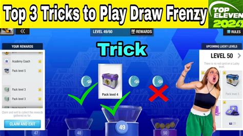 Top Tricks To Play Draw Frenzy In Top Eleven Youtube