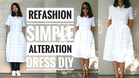 Simple Dress Alteration Refashion Diy How To Alter Your Own Clothes Youtube