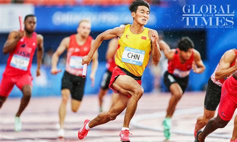 Team China Wins Gold Medal In Men S X Relay Race At The Athletics