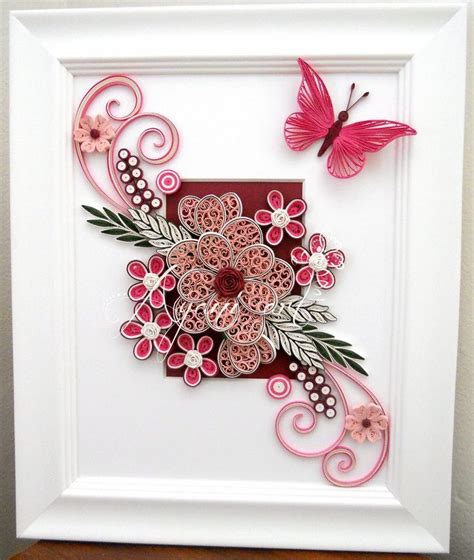 Ayani Art Quilling In Pink And White Origami And Quilling Paper