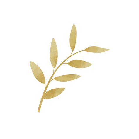 Gold Leaf Watercolor 10883232 Png