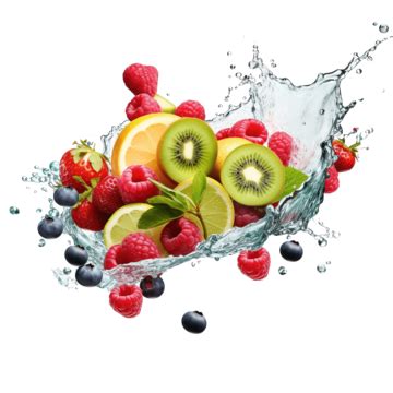 Ai Generative Fresh Fruits Water Splash Png Ai Generative Fresh