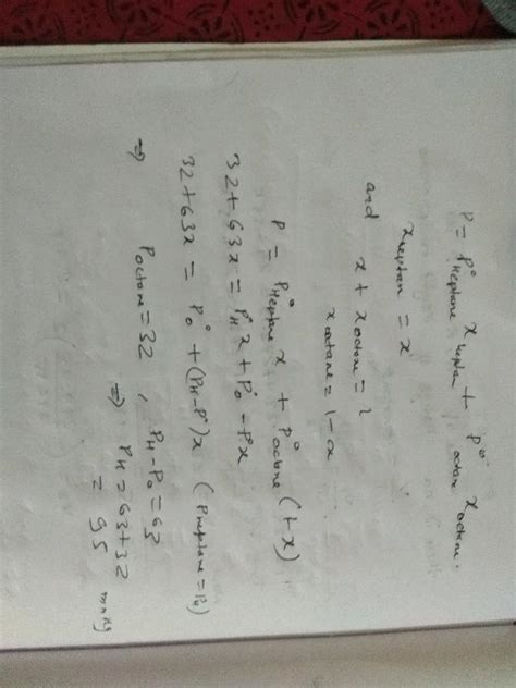 On Mixing Heptane And Octane Form An Ideal Solution At 373 K The