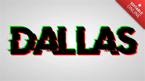 Dallas Efecto Glitch Generador De Efectos De Texto