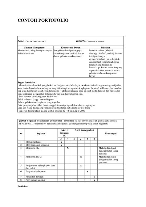 Detail Contoh Portofolio Siswa Sd Kelas Koleksi Nomer