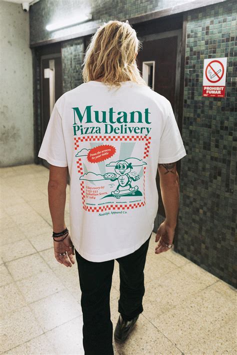 Mutant Pizza Delivery Offwhite Tee Nostalgic Apparel