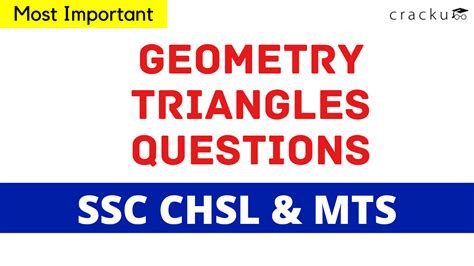 Geometry Triangles Questions For Ssc Chsl And Mts Cracku