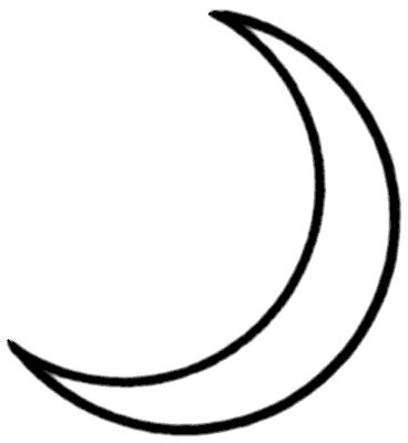 Crescent Moon Outline - ClipArt Best