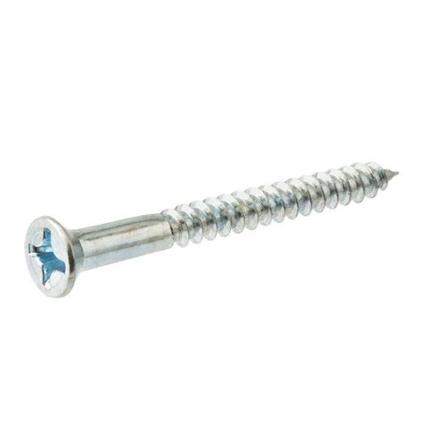 Everbilt 8 X 3 4 In Zinc Plated Flat Head Phillips Drive Wood Screw