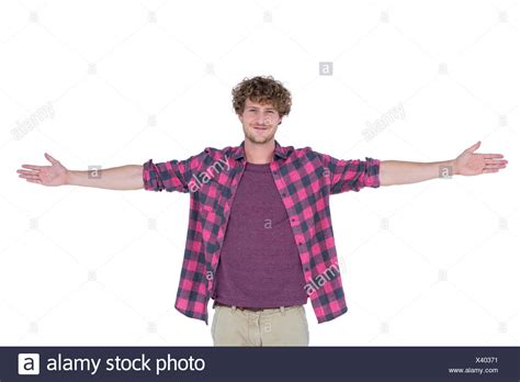 Man Standing Arms Stretched Out High Resolution Stock Photography And