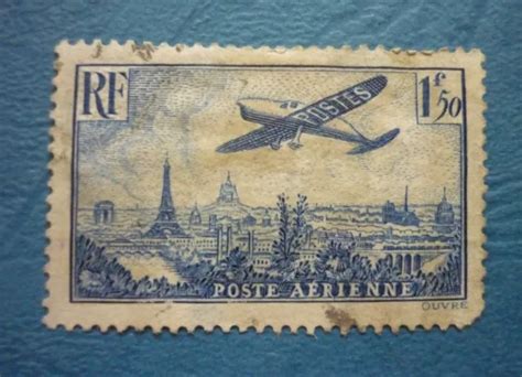 Timbre France Poste Aerienne F Bleu Eur Picclick Fr