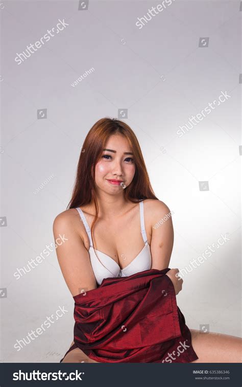 Sexy Asian Woman White Lingerie On库存照片 Shutterstock