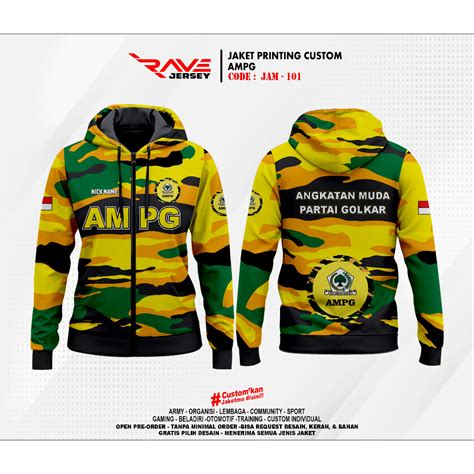 Jual Jaket Ampg Full Printing Sublim Custom Desain Suka Suka Shopee